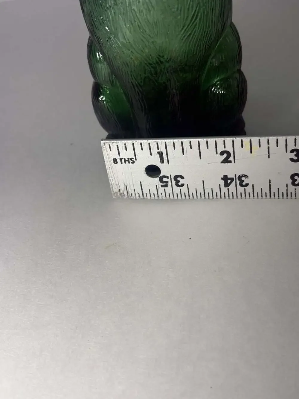 Vintage Empoli Italian Emerald Green Glass Dachshund Dog Decanter Bottle
